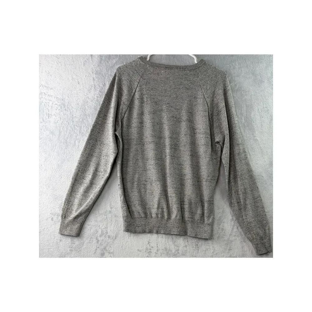 J.Crew Men’s Heather Gray Raglan Pullover Lightweight Sweater - Size Small